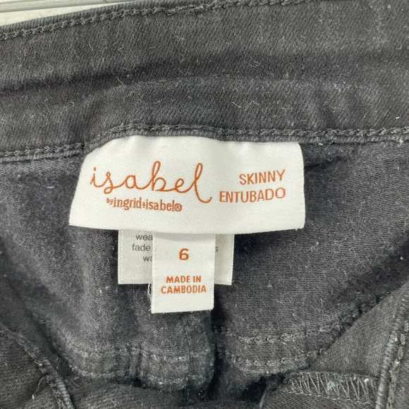 Isabel by Ingrid and Isabel Jeans Women's Sz 6 Black Maternity Skinny Entubado - Picture 9 of 10